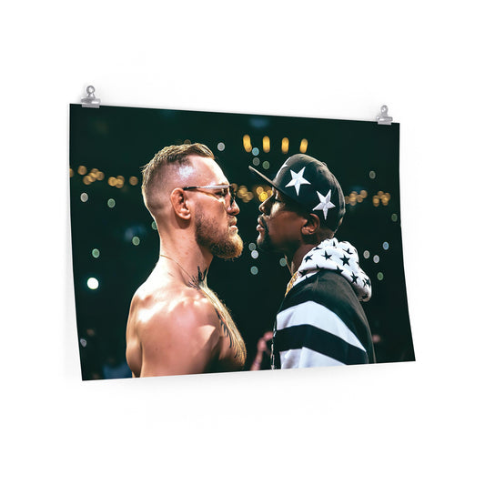 Floyd Mayweather And Conor McGregor Face Off Before Their Boxing Match Poster