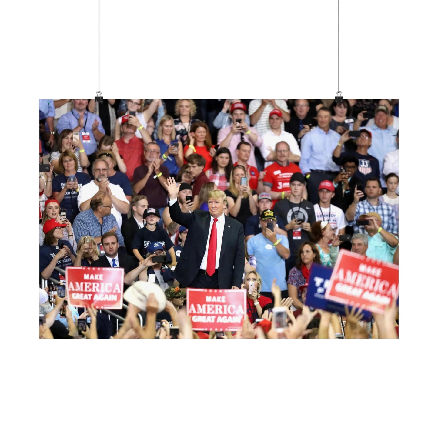 Donald Trump At A Make America Great Again Rally Poster