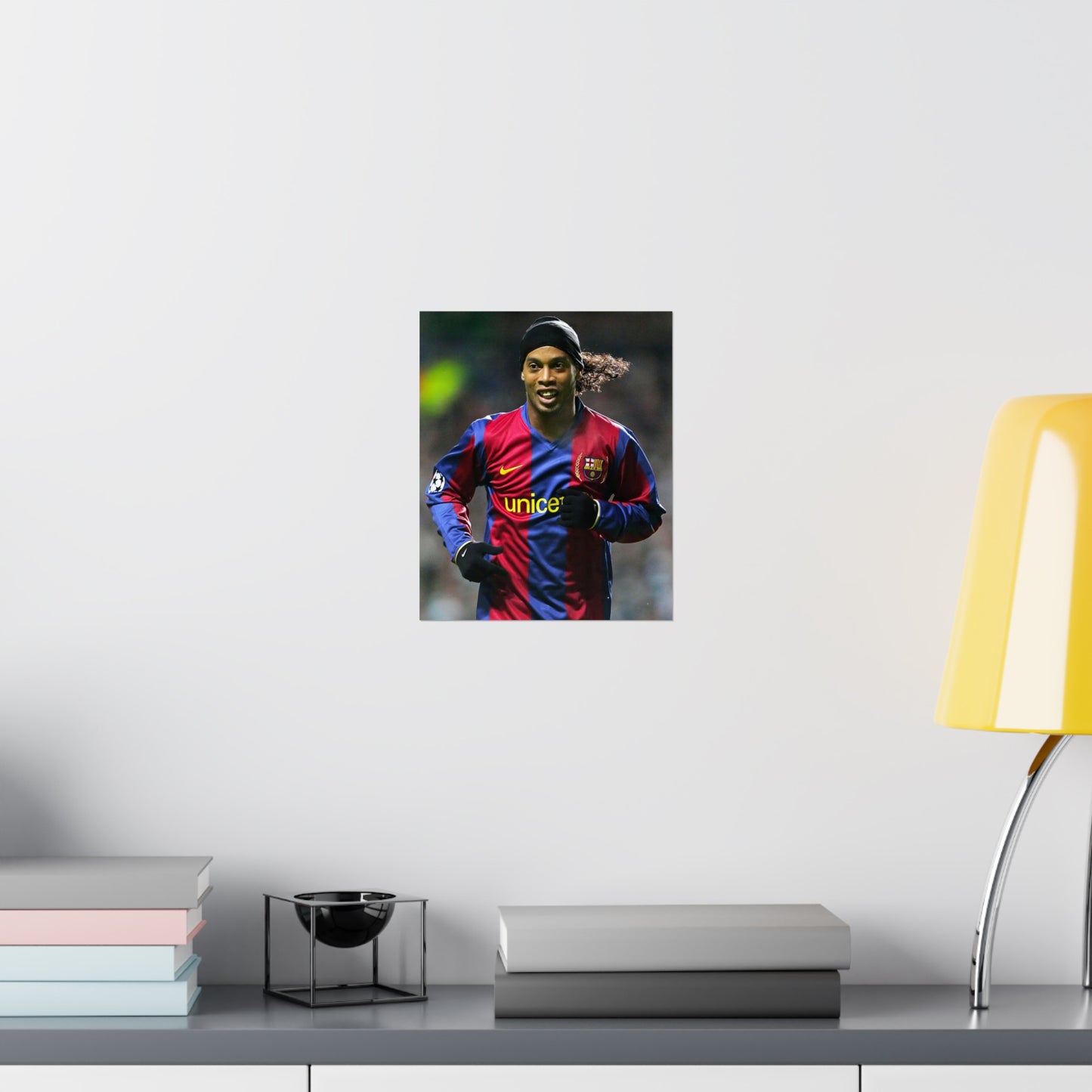 Ronaldinho Playing With Barcelona Poster