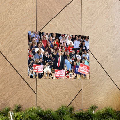 Donald Trump At A Make America Great Again Rally Poster