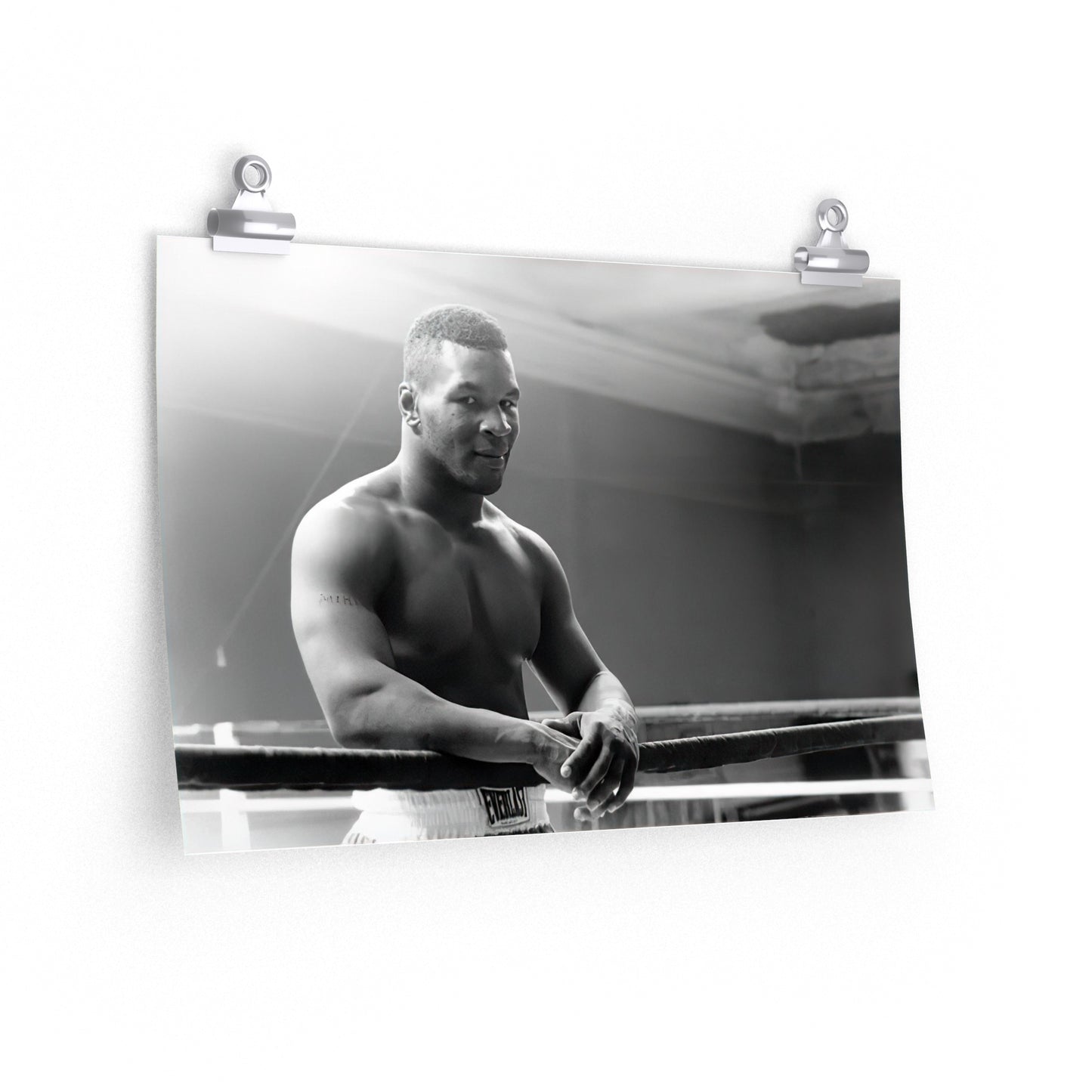 Young 'Iron' Mike Tyson Relaxing In The Gym Poster