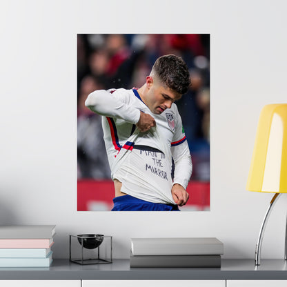 Christian Pulisic 'Man In The Mirror' Shirt Celebration vs Mexico Poster