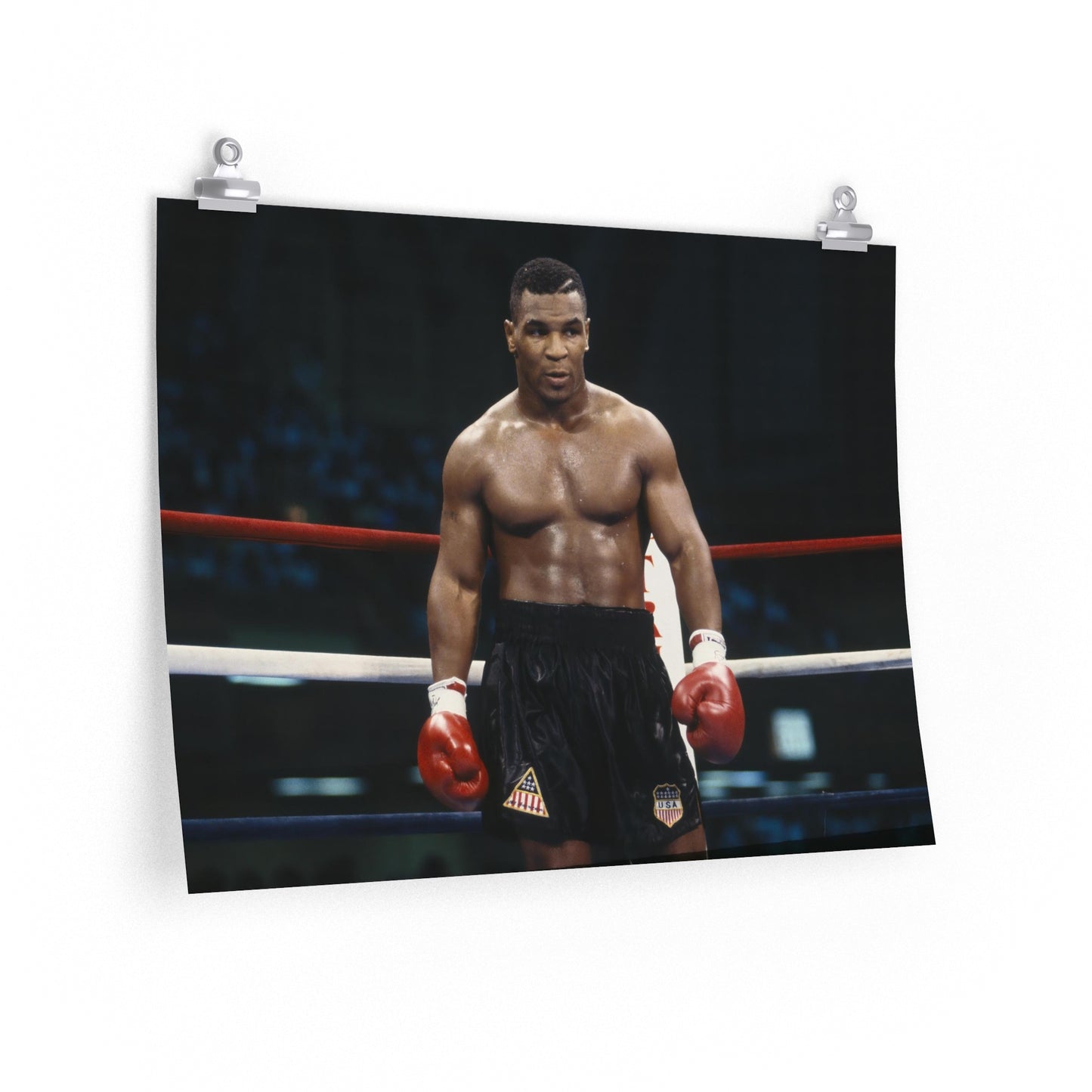 Prime Mike Tyson In The Ring During A Fight Poster