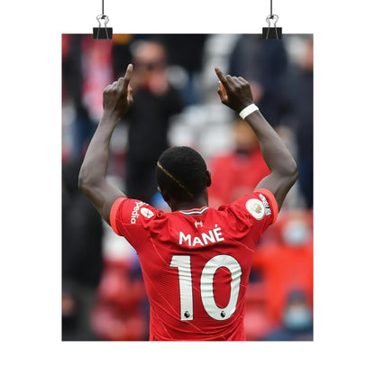 Sadio Mane Points To The Sky Liverpool Poster