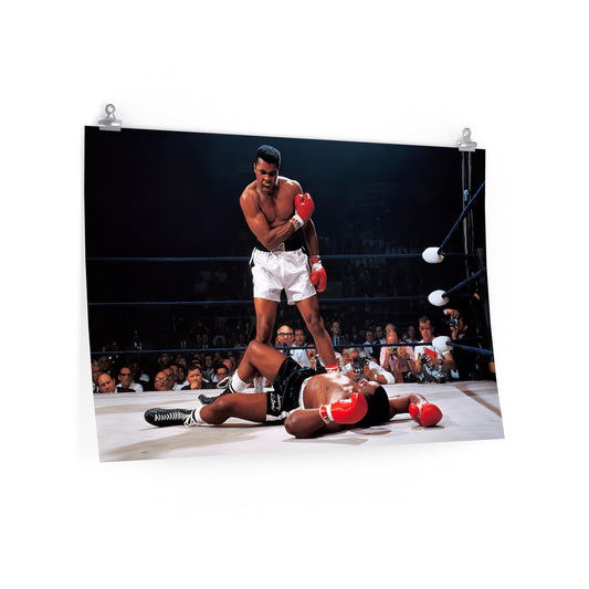 Muhammad Ali Knockout Of Sonny Liston In Their Second Fight Poster