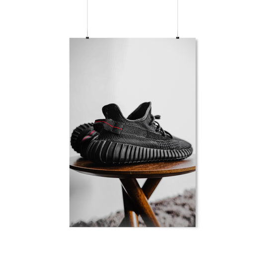 Adidas Yeezy Boost 350 V2 Black On Table Poster