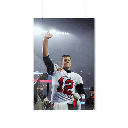Tom Brady Waves To The Fans In Number 12 Tampa Bay Buccaneers Jersey Poster