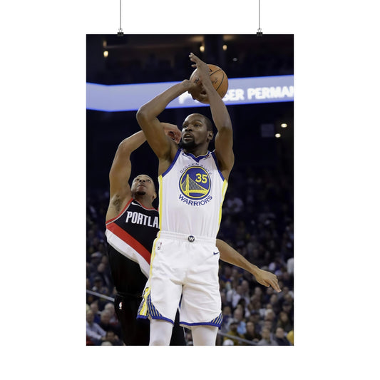 Kevin Durant Takes A Shot Golden State Warriors Poster