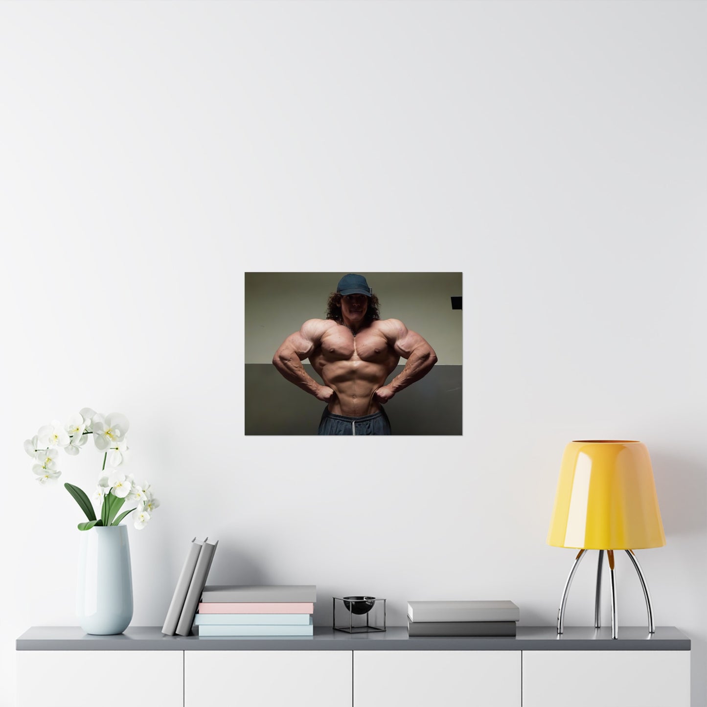 Fitness Influencer Sam Sulek Front Lat Spread Mirror Pose Poster