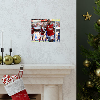 Gabriel Jesus Celebrates Goal With Arsenal Poster