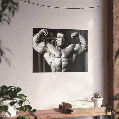 Bodybuilder Dorian Yates Double Bicep Pose Poster