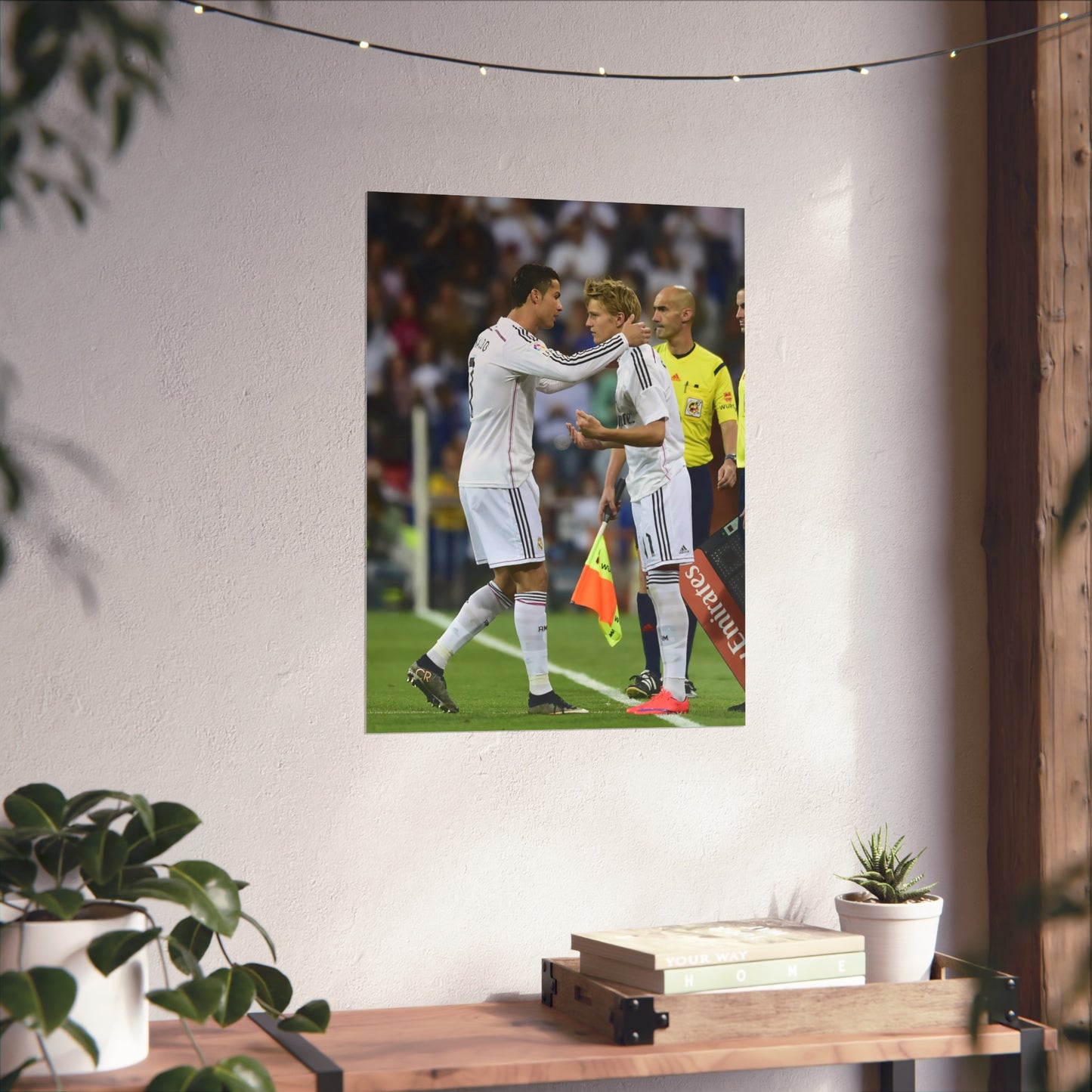Cristiano Ronaldo Comes Off For Martin Odegaard Real Madrid Poster