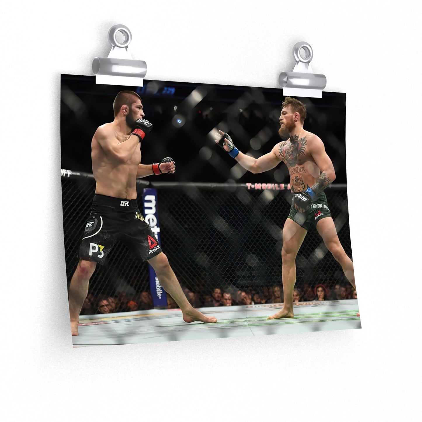Conor McGregor And Khabib Nurmagomedov Stand In Front Of Each Other During Their Fight Poster