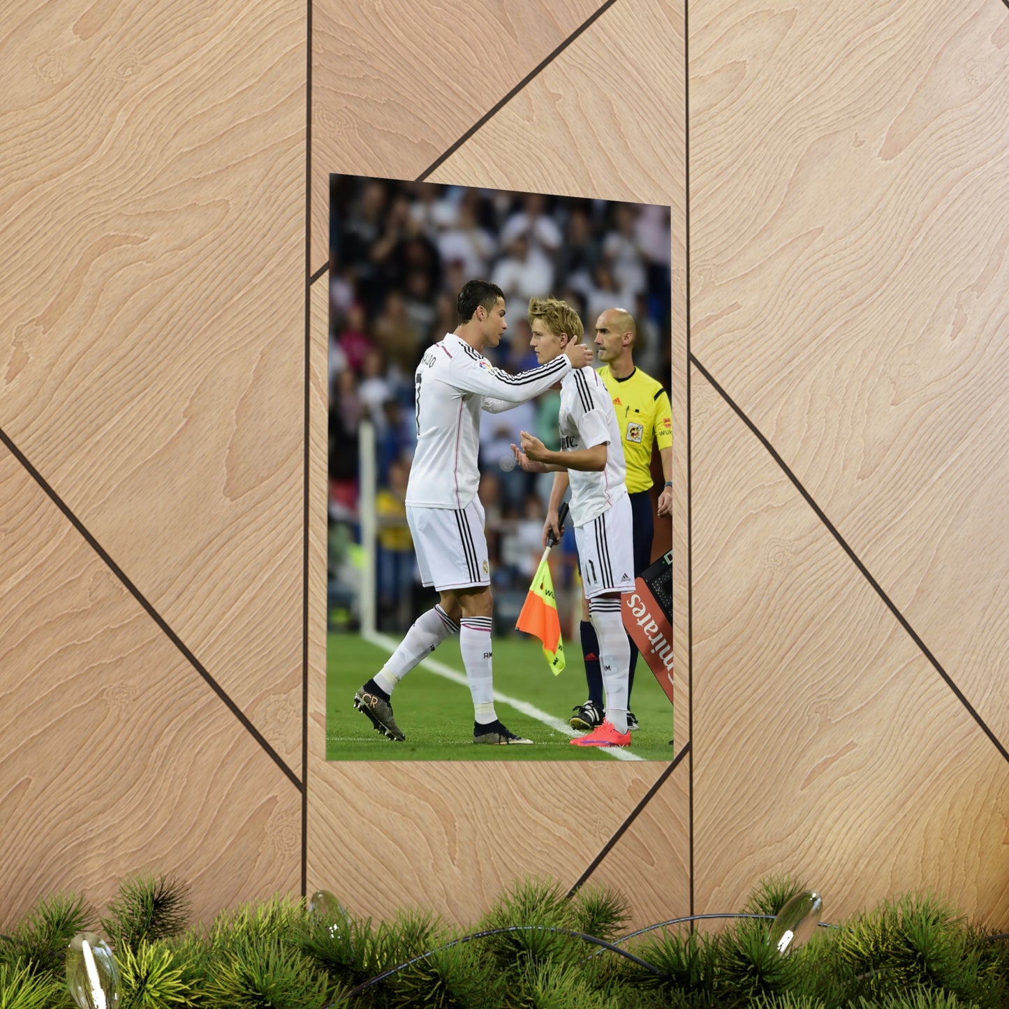 Cristiano Ronaldo Comes Off For Martin Odegaard Real Madrid Poster