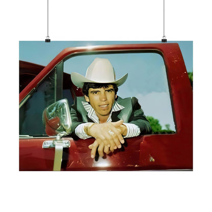 Chalino Sanchez In A Red Truck Poster