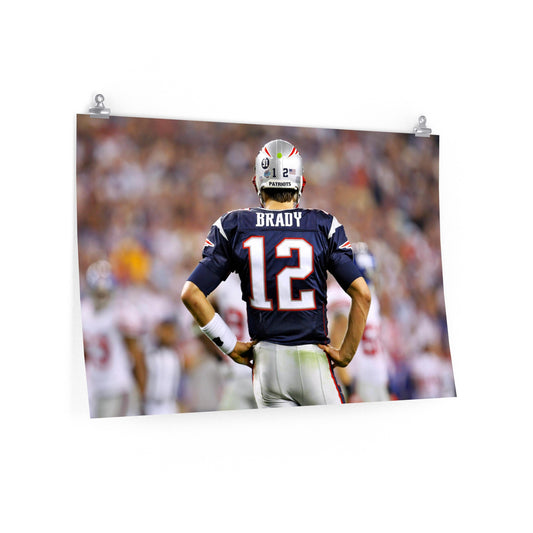 Tom Brady Back Of Number 12 Patriots Jersey Poster