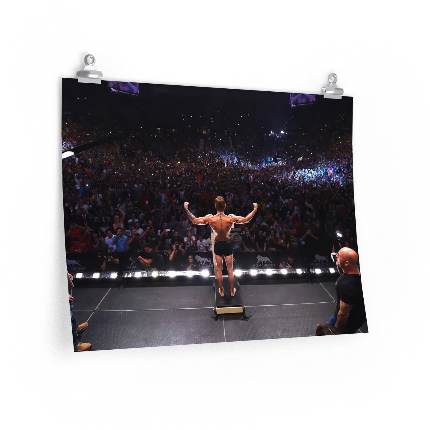 Notorious Conor McGregor Stage View Of Ceremonial Weigh In Crowd Poster