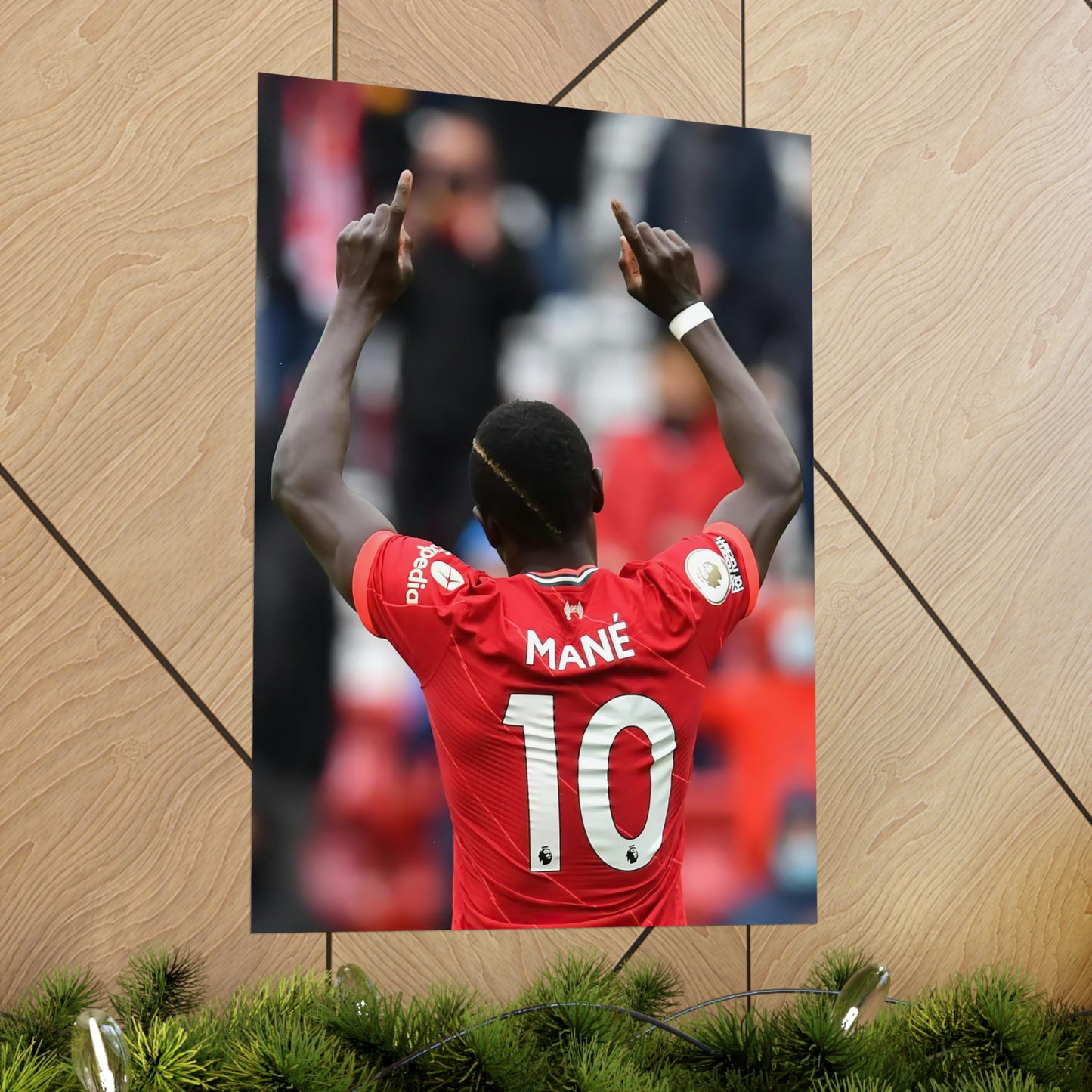 Sadio Mane Points To The Sky Liverpool Poster