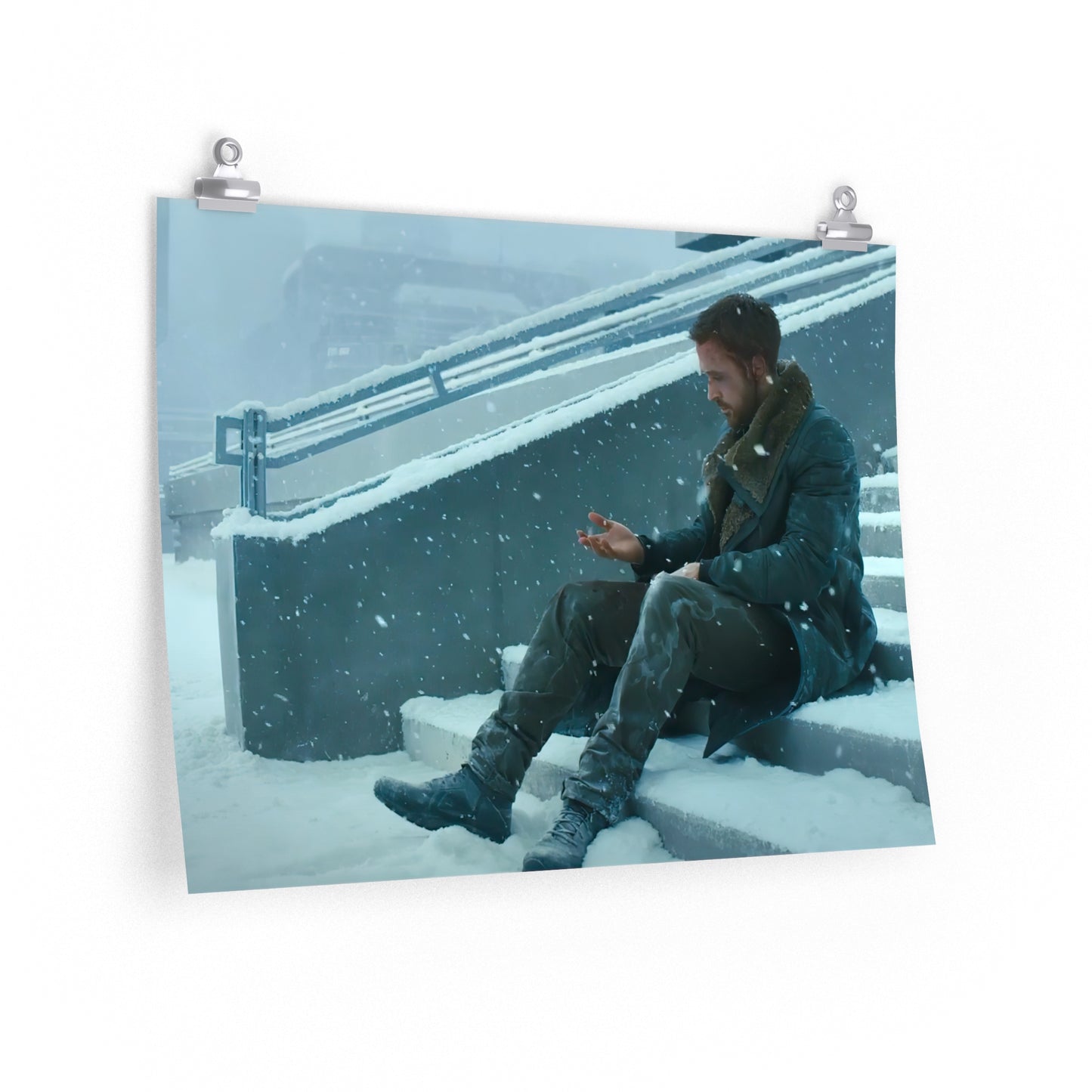 Officer K Sitting In The Snow Final Scene Blade Runner 2049 Poster