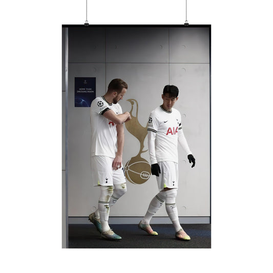 Harry Kane And Son Heung-Min Leave Tottenham Spurs Dressing Room Poster