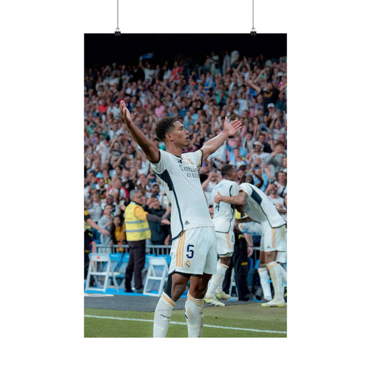 Jude Bellingham Trademark Hands Raised Celebration Real Madrid Poster