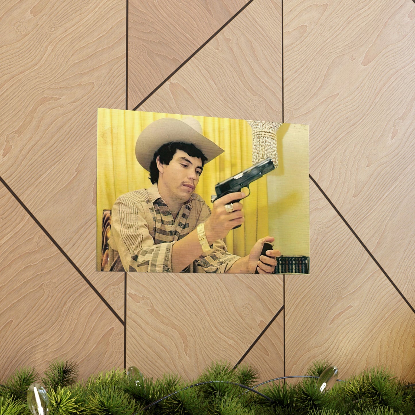 Chalino Sanchez Reloading His Pistol Poster